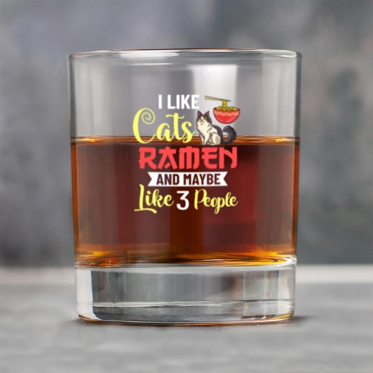 Ramen Cat Bowl Chicken Noodle Soup Japanese Rock Glasses