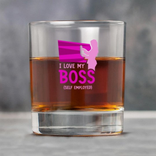 I Love My Boss Self Employed Work Freelancer Job Rock Glasses