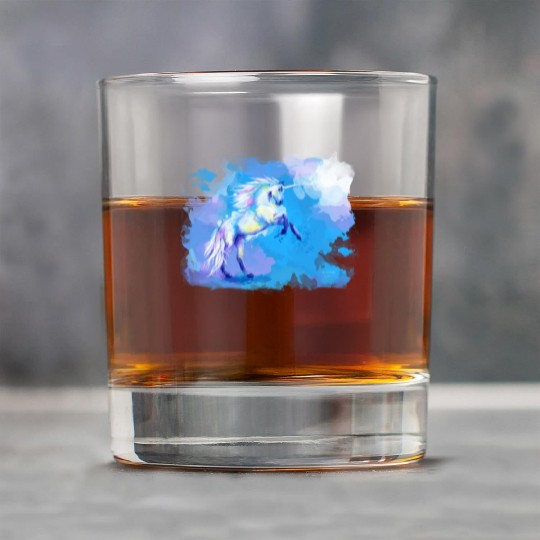 Unicorn Dream fantasy animal painting Rock Glasses