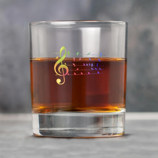 Colorful Birds Musical Notes Music Teacher Rock Glasses