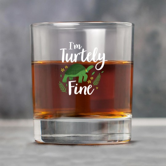 Turtle Relaxed Chilling Sea Ocean Beach Rock Glasses