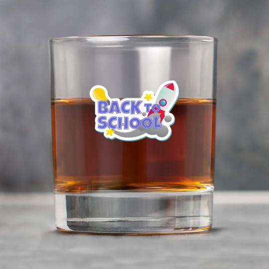 Back to School Sticker Rock Glasses