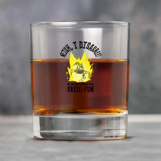 Halloween Cowboy Skeleton Fun Horse Riding Rock Glasses