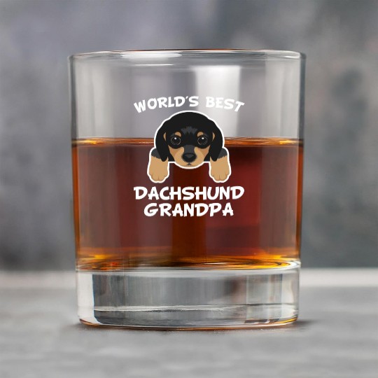 World'S Best Dachshund Grandpa Dog Granddog Rock Glasses