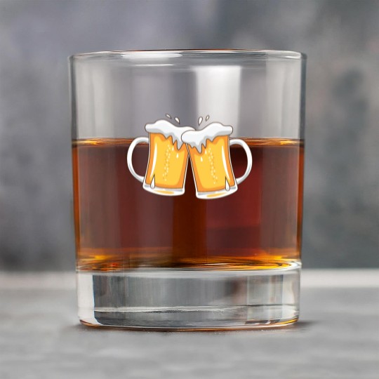 two mugs of beer Rock Glasses