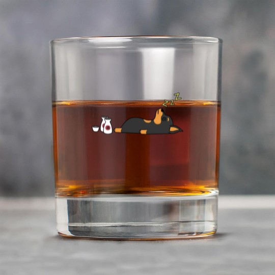 Miniature Pinscher Sake Drunk Rock Glasses