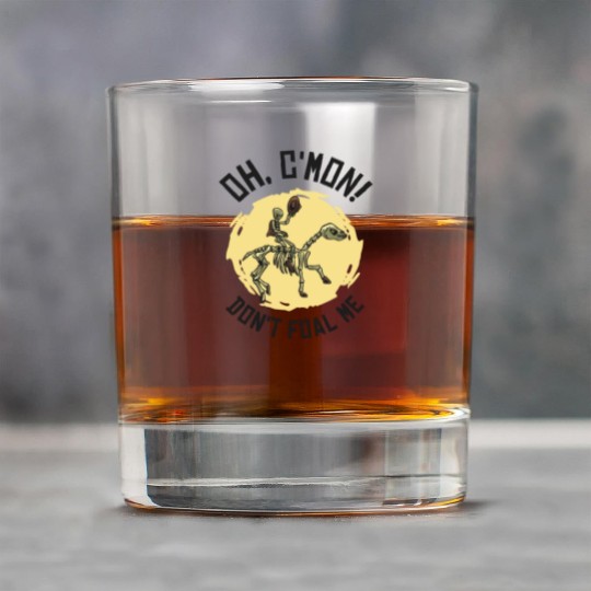 Halloween Cowboy Skeleton Foal Horse Riding Rock Glasses