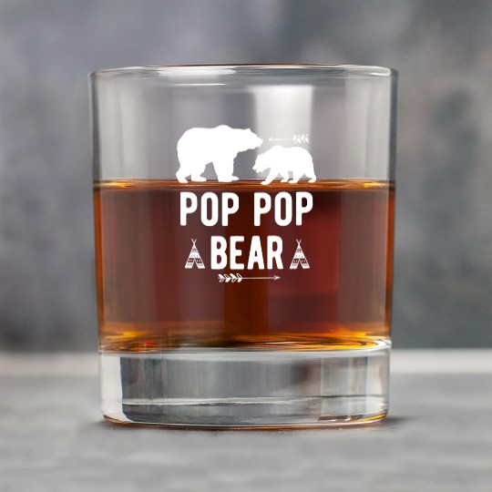Pop Pop Bear Arrow Grandpa Bear Grandparents Rock Glasses