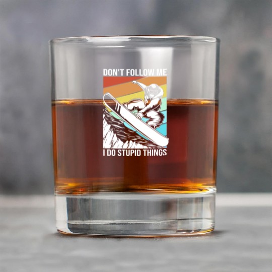 Dont Follow Me I Do Stupid Things Snowboarding Rock Glasses