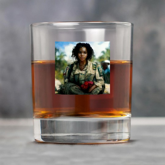 Beautiful US army combat medic painting Rock Glasses