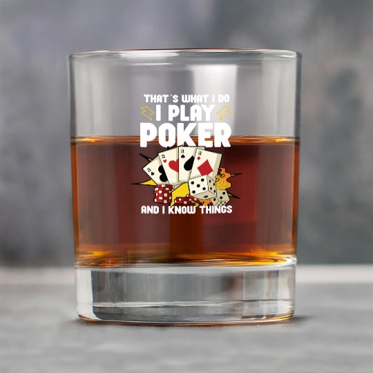 Poker Casino Poker Player Gambling Roulette Gift Rock Glasses