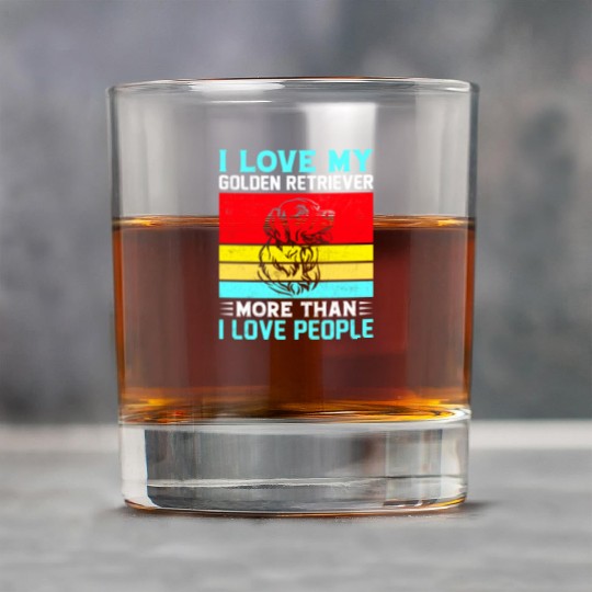 I Love My golden retriever More Than I Love People Rock Glasses