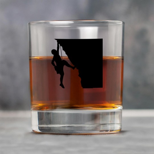 Rock climbing mountaineering silhouette Rock Glasses