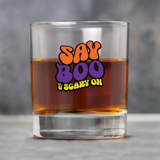 Say Boo And Scary On Rock Glasses