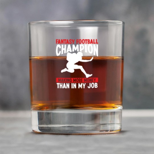 Fantasy Football Championship making Money Team Rock Glasses
