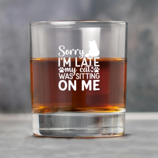 Sorry I'm Late My Cat Was Sitting On Me I Cat Love Rock Glasses