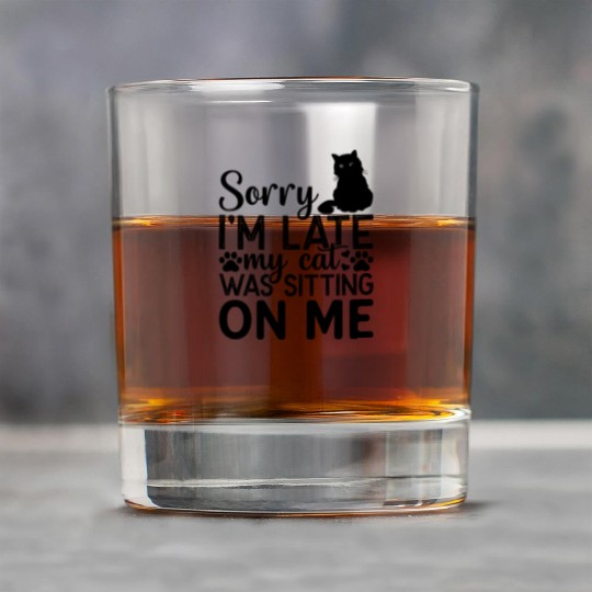 Sorry I'm Late My Cat Was Sitting On Me I Cute Cat Rock Glasses