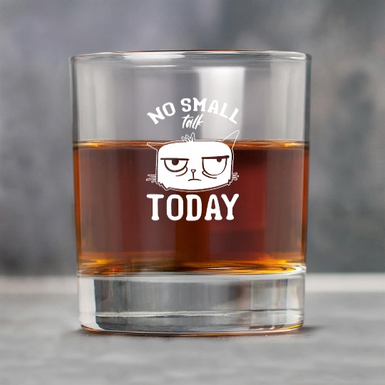 Funny Cat Meme I No Small Talk Today I Funny Cat Rock Glasses