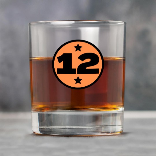 12 Circle Orange Black Birthday Age Rock Glasses