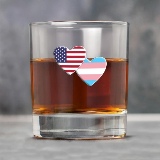 USA American Transgender Flag LGBTQ Pride Rock Glasses