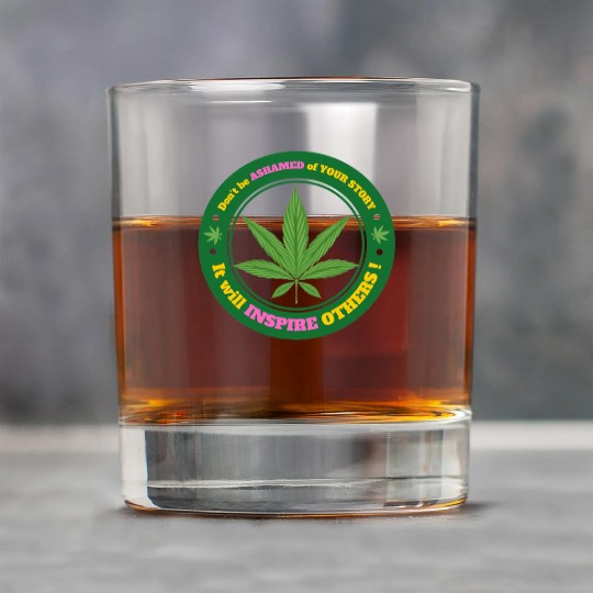 Drug Addiction Recovery AA Sober Sobriety Cannabis Rock Glasses
