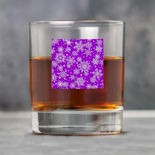 Purple Snowflakes Pattern Rock Glasses