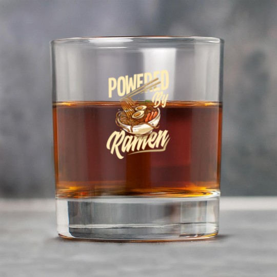 Powered By Ramen Funny Ramen Lover Gift Rock Glasses