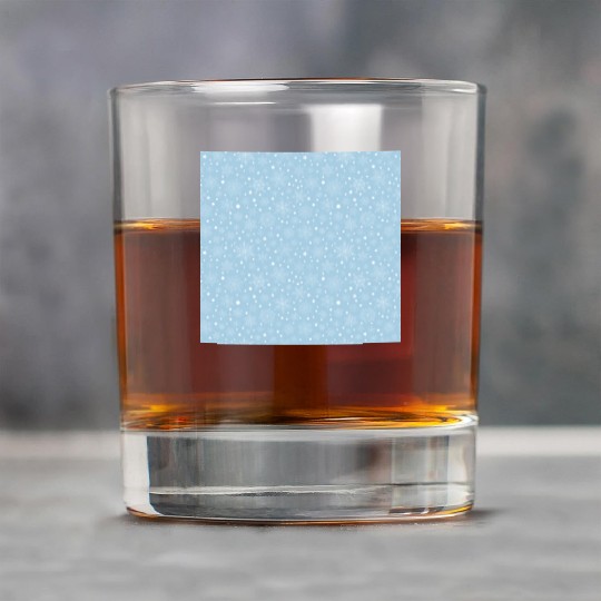 Light Blue Snowflakes Pattern Rock Glasses