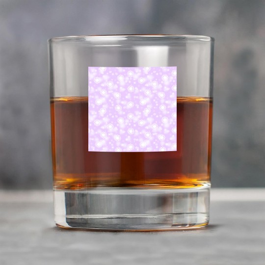 Violet Snowflakes Pattern Rock Glasses