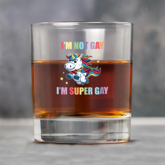 LGBT Funny Rainbow Unicorn Super Gay Lesbian Pride Rock Glasses