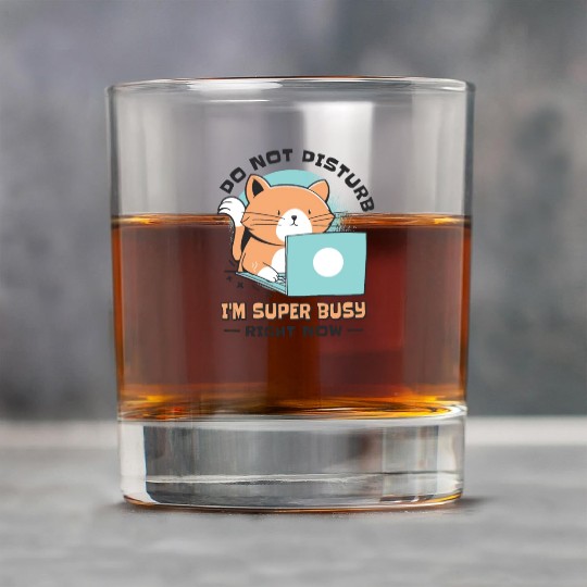 Working Busy Cat Employee Cat Owner Worker Rock Glasses