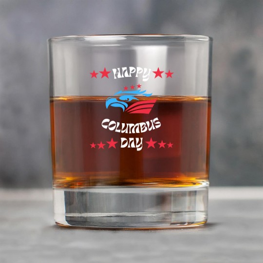 Happy Columbus Day classic Rock Glasses