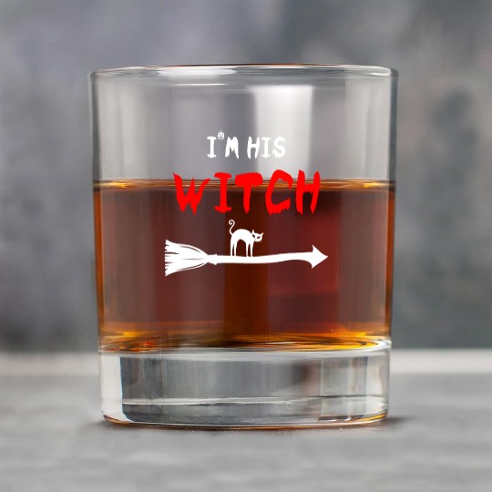 haolloween I'm his Witch Cat trick or treat couple Rock Glasses
