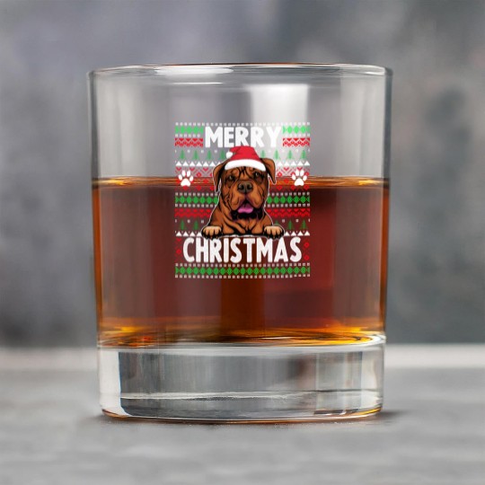 Bordeaux Great Dane Christmas Lights Petg Lovers X Rock Glasses