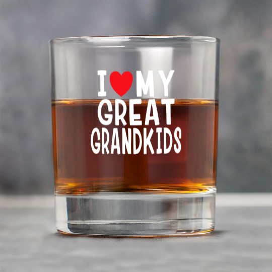 I Love My Great Grandkids Family Love Grandma Gran Rock Glasses