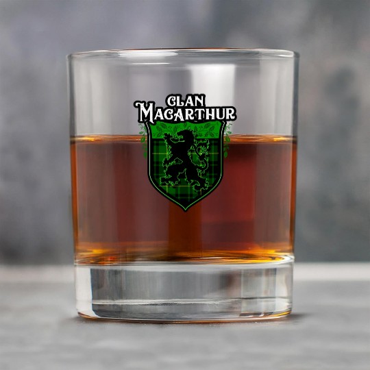 Clan MacArthur Scottish Tartan Rampant Lion Celtic Rock Glasses