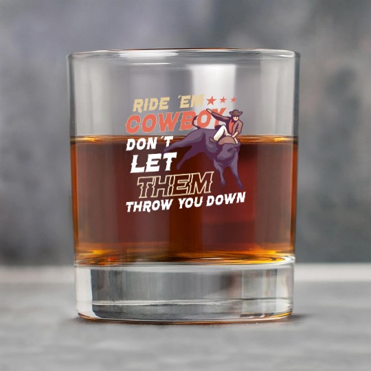 Rodeo Bull Riding Livestock Show Farmer Cattle Rock Glasses