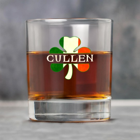 Cullen Irish Surname Ireland Flag Shamrock Rock Glasses