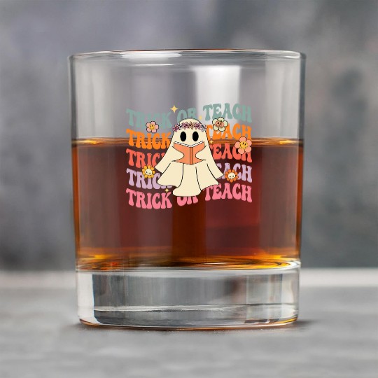 Groovy Trick or Teach Boo Ghost Pre-K Teacher Life Rock Glasses