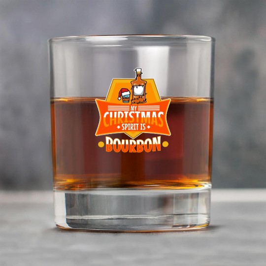 My christmas spirit is bourbon Rock Glasses