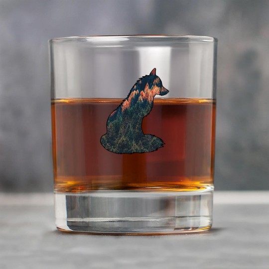 Silent Fox in the Forest Nature Wilderness Autumn Rock Glasses