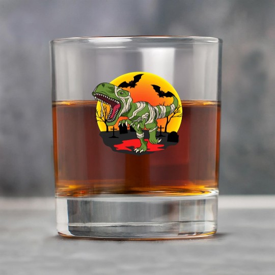 Mummy T-Rex Dinosaur Trick Or Treat Halloween Rock Glasses