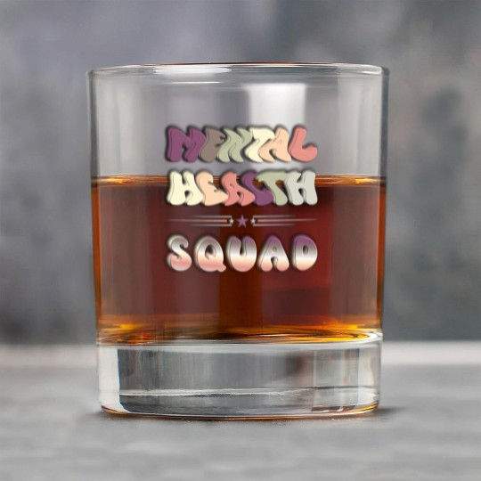 Cool Unique Style Typography Mental Health Squad Rock Glasses