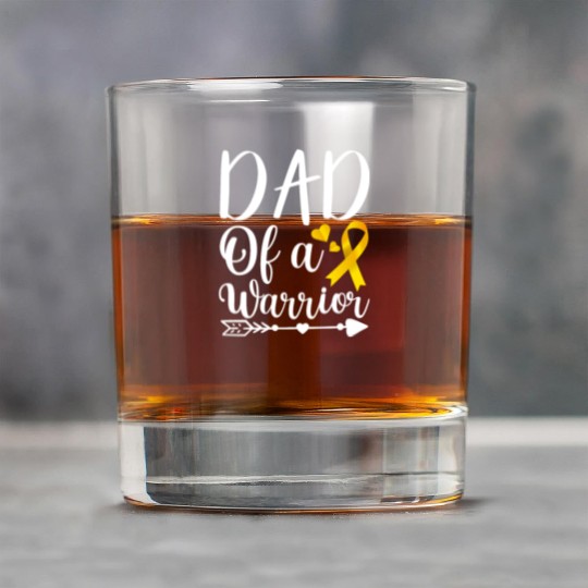 dad Of A Warrior Childhood Cancer Awareness Suppor Rock Glasses