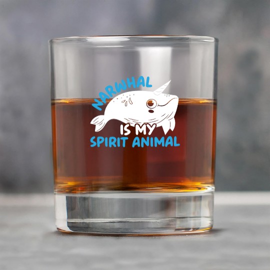 Narwhal Is My Spirit Animal Unicorn Of The Sea Rock Glasses