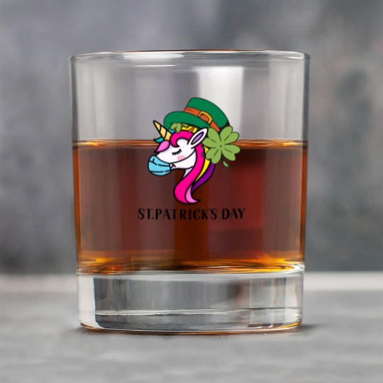 Toddler Girls St Patricks Day Rainbow Unicorn Face Rock Glasses