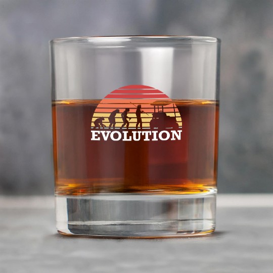 Golf Caddy Evolution Golfing Golfer Golf Ball Rock Glasses
