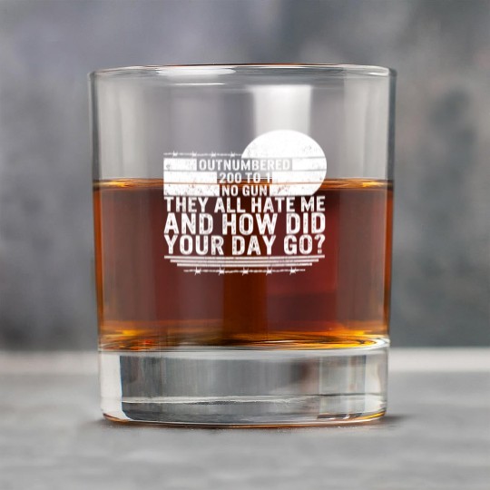 Correctional Officer Rock Glasses, Out Numbered 200 To 1