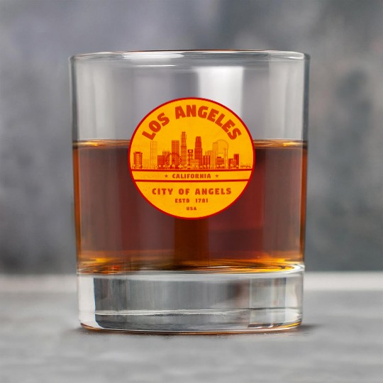 Los Angeles Skyline Rock Glasses