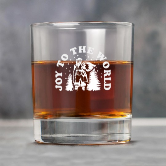 Joy To The World Merry Christmas Holiday Xmas Rock Glasses